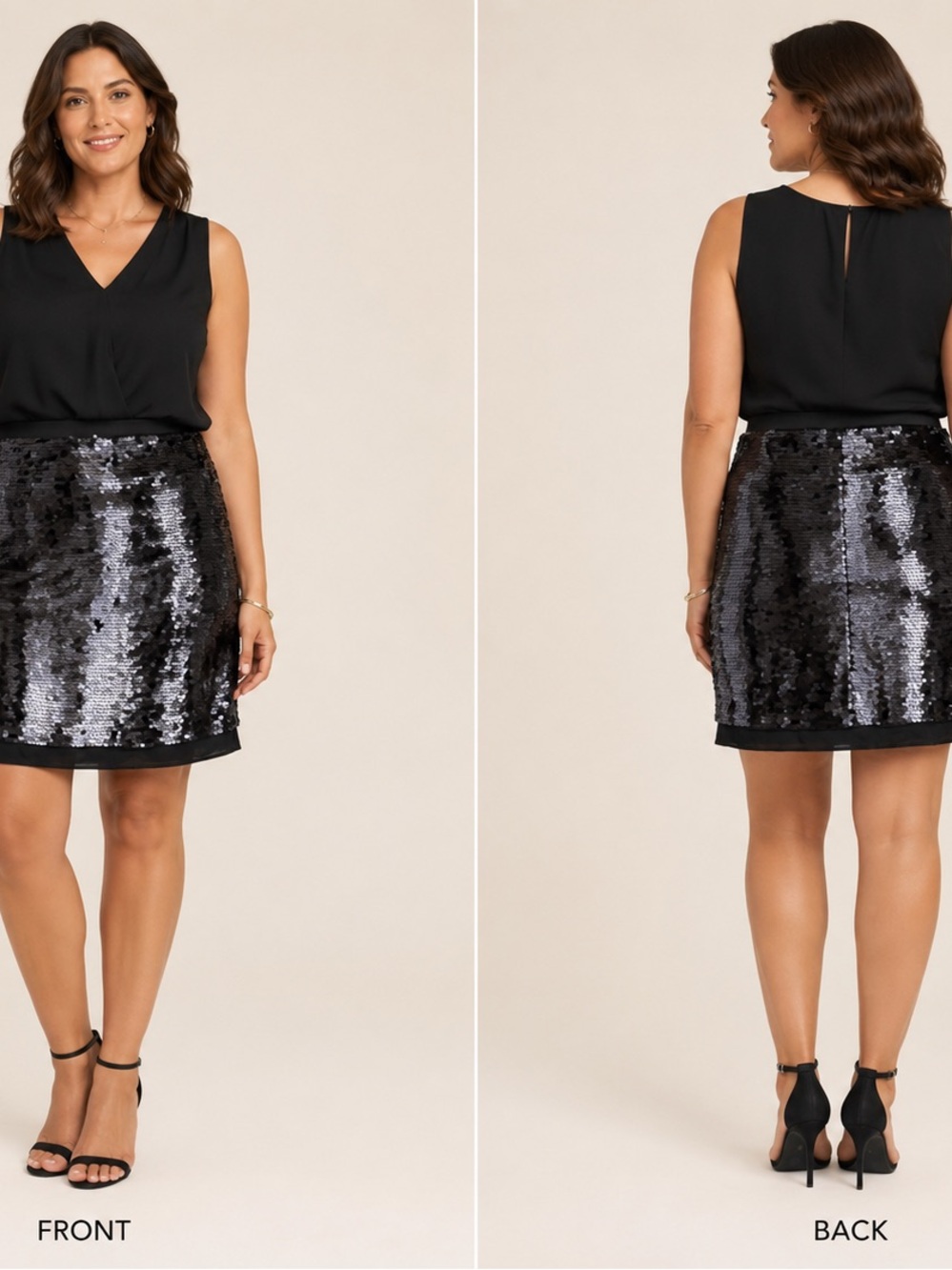 J. Crew Sparkly Black Sequin Mini Skirt Sz 12